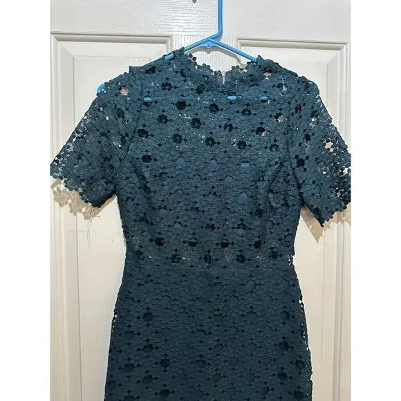 chinese dress ladies Roxini Dress in Mini Sequin Teal with Black Lace